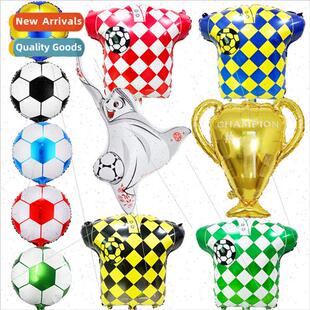 Qatar World Cup shaped jersey aluminium film balloons footba