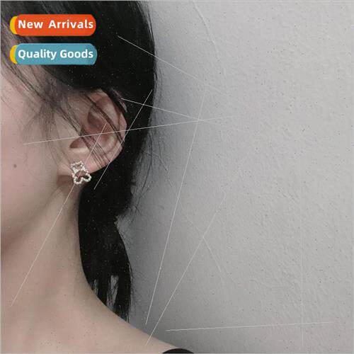 Earrings 2021 new tide silver Koreaew bear earrings small co