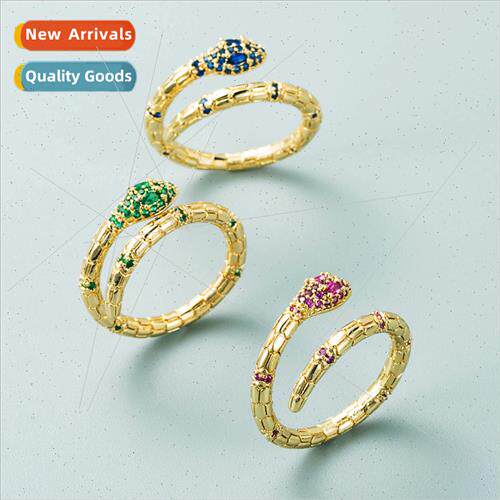 Europe ins personalized snake-shaped open copper gold-plated