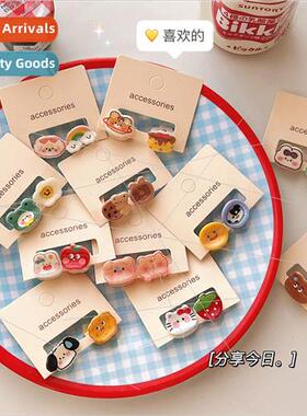 2 packs hair accessories candy color cute mini hair clips ca