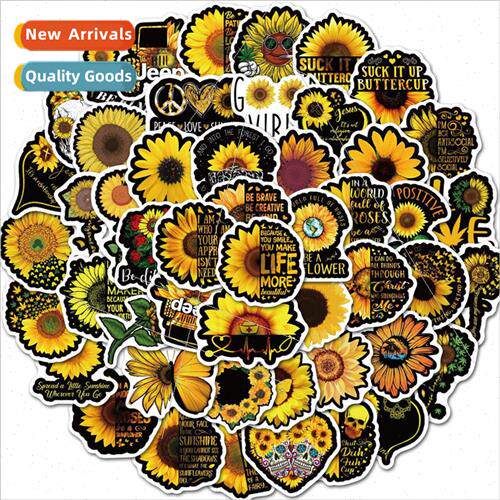 50 pcs of You are my sunshine sunflower graffiti stickers wa