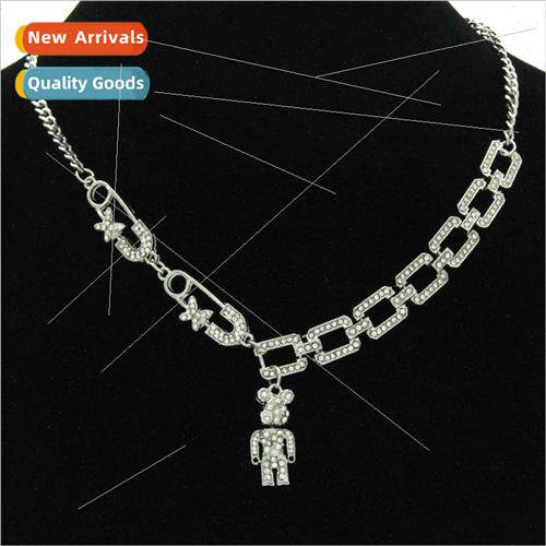 Korea drilling bear pin element Ms. pendant necklace persona