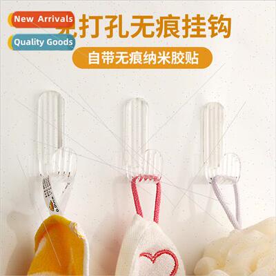 No-hole acrylic sticky hooks key clothes strong bathroom bat