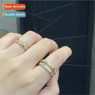 2022 New Drop Ring Vegan Oil Women che Finger Rainbow