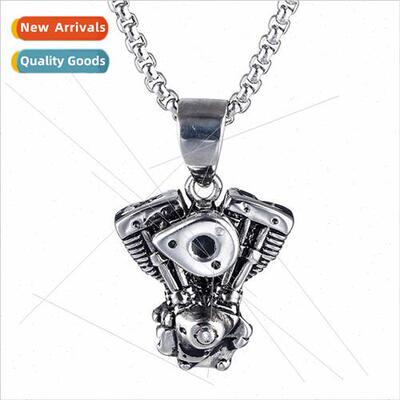 Europe men punk hip-hop bully necklace engine pendant person