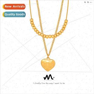 gold simple plaid love plated steel tanium niche new Korea