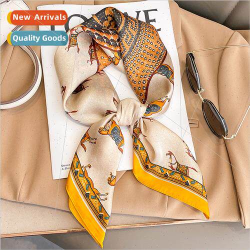 Retro pony fashion  silk scarf female simulation silk decora