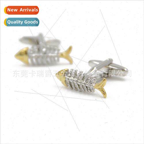 Cufflinks fun fish bone shape cufflinks men French shirt spe