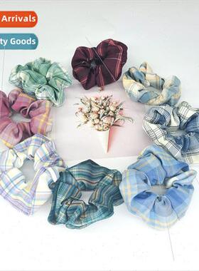 Lattice hair ring fat intestines hair rope female Korean ins