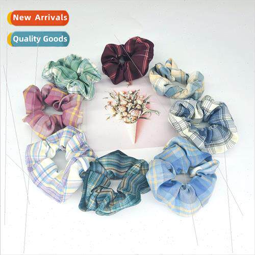 Lattice hair ring fat intestines hair rope female Korean ins
