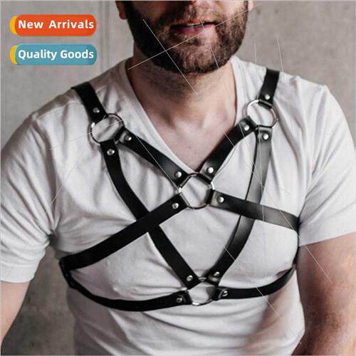 PU Leather Chest Strap Sexy Adjustable Body Bondage Top nger