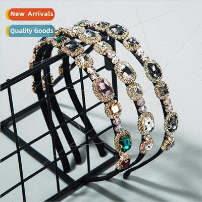Europe new simple retro hair bands ladies full rhinestones f