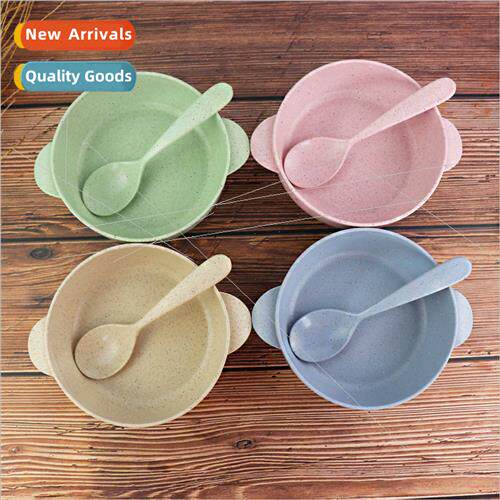Tableware wheat straw children bowl spoon biodegradable envi