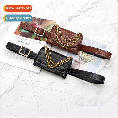 New belt women bags hundred chain crocodile pattern decorati