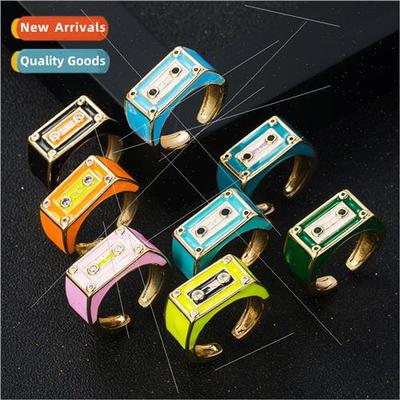 Europe fashion new quirky robot oil drip metal open adjustab