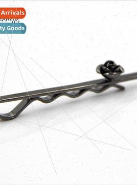 Tie ClipHigh-grade ladies business tie clipBlack flower pinM