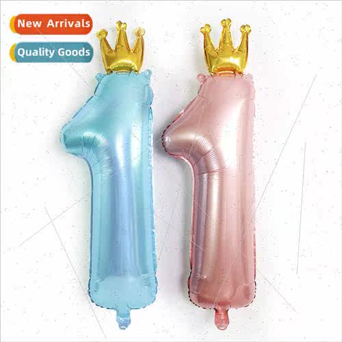 new 36-inch crown pearlescent pink pearlescent blue number 1