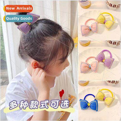 Children tie hair ring ltle girl spring summer cute high ela