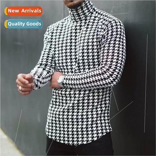 2021 new spring fall men Slim pullover long-sleeved T-shirt