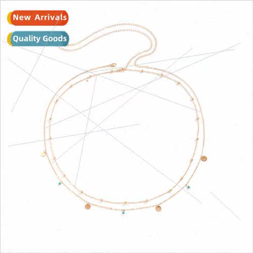 Europe Multilayer Body Chain Ladies Alloy Jewelry summer Pun