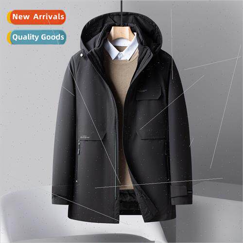 Men down jacket removable liner middle-aged elderly father i