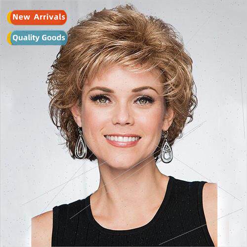 Fashion ladies fluffy short wig head cover Europe popular sh