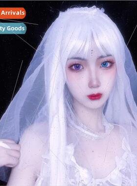 cosplay anime wig female air bangs long crossdressing props