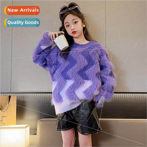Girls sweater fall and winter 2023 new 适用eign childrens cl