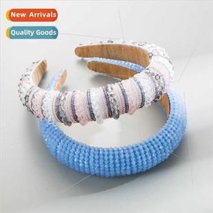 ins new sponge Hair personalized Korea crystal headban bands