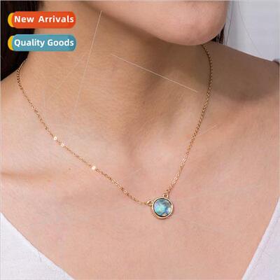 Europe accessories round dazzle color abalone shell pendant