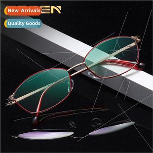 light presbyopia fashion 2021 eyeglasses blue metal fra anti