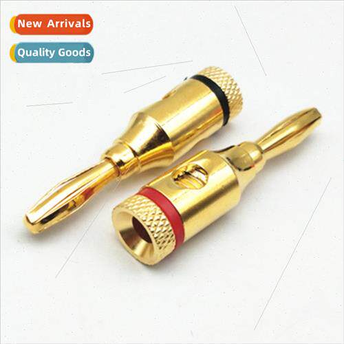 Banana head gold-plated 4MM banana head audio plug socket sp