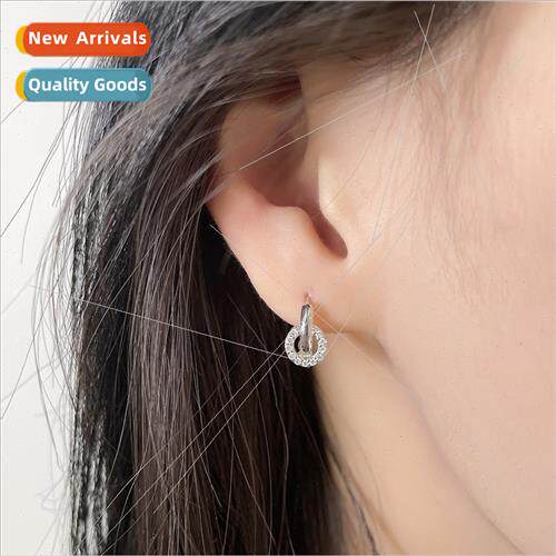 Skeleton full diamonds circle earrings new Chinese fashion w