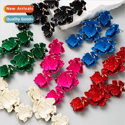 New bohemian floral earrings Europe quart fashion multi-laye
