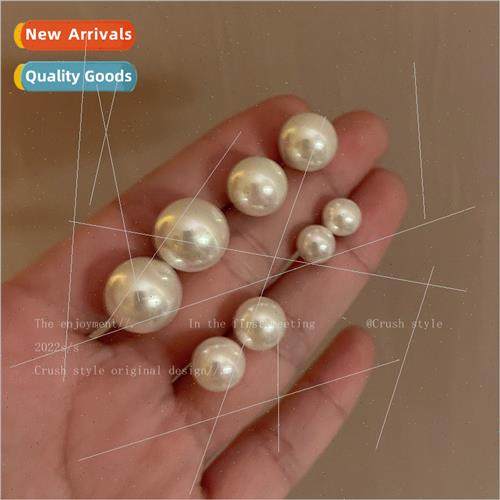 lver needle ins retro geometric oval pearl earrings simple t