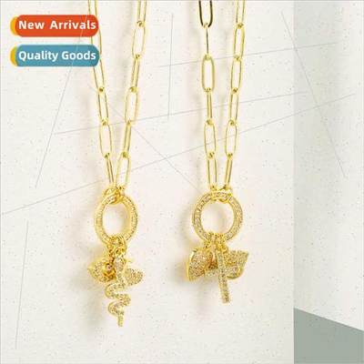 Europe cross heart combo pendant hip hop mother day personal