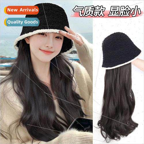 Autumn winter plush basin hat wig one female repair face lon
