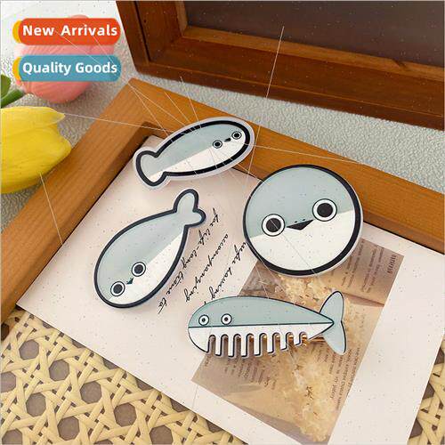 Japan cartoon cute fish hair clips female girl heart bangs c