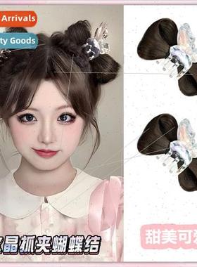 Crystal Grab Clip Bow Hair Bags Wigs Women mulation Hair Anc