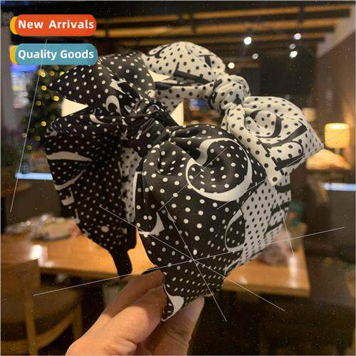 Korean hair accessories letters fabric wide edge hair bands
