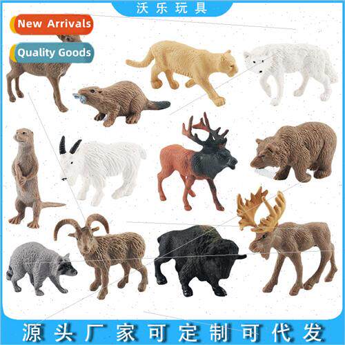 Wild North America animal model ornament cougar raccoon griz