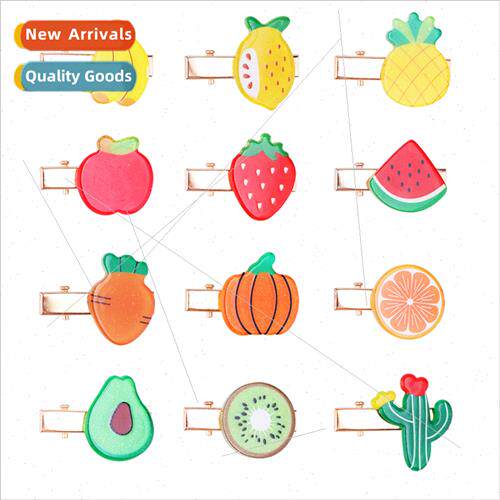 Fresh fru small hair clips summer children cute gold duckbil