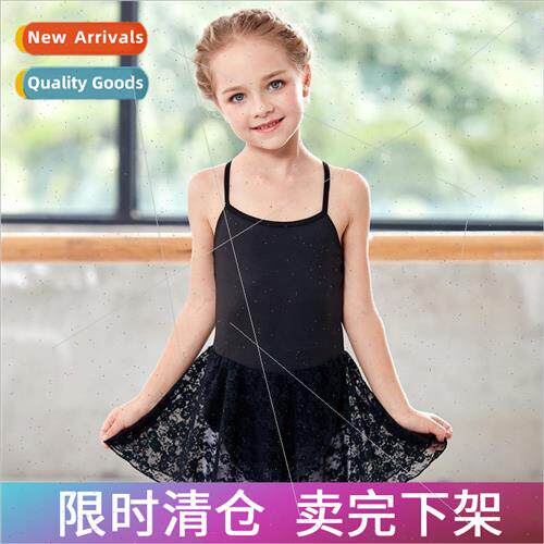 Childrens dance costumes summer halter closed crotch practic