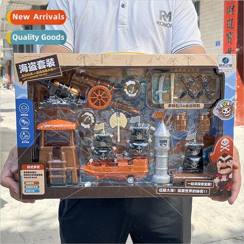 Children play house inertia pirate ship toys put together sc