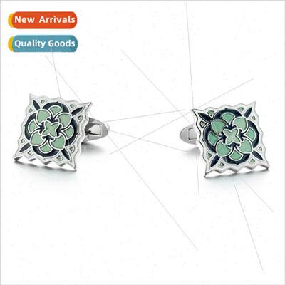 Business French Shirt Cufflinks Enamel Baked Lacquer Cufflin