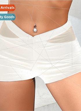 2023 New Bikini Swimsu Women Solid Color Swim Shorts Separat