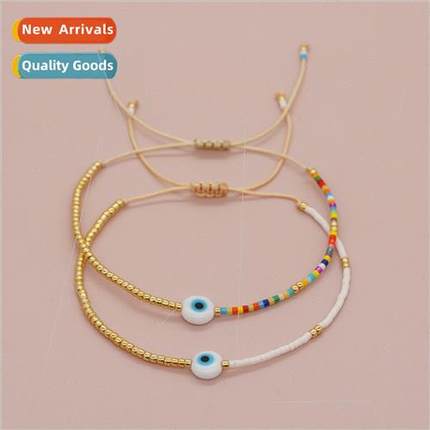 mple ethnic  glazed eyes beaded rice beads braided womens ti