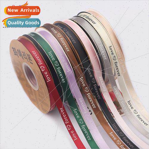 English Floral RibbonFlower Packing Materials1CM alphabet ri