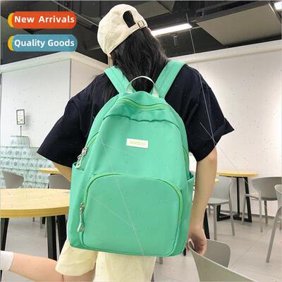 Personalized backpack new solid color letters travel bag sim
