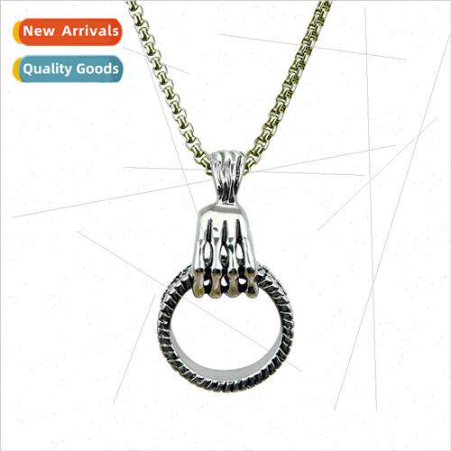 Jewellery Hip Hop Skull Hand Rune Necklace Europe Fashion Co